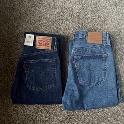 2 Pairs of Levi's 501 Original Fit Women's Jeans Size 26 Length 30