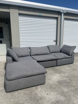 Gray modular couch