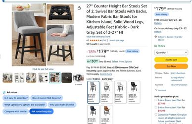 Swivel bar stools (2 sets of 4)