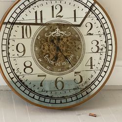 Large Mirrored Wall Clock From Z Galleries 