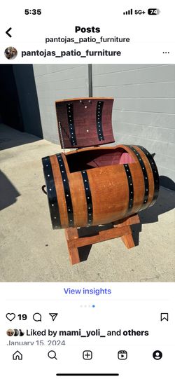 Ice Chest Barrel Available For Sale.$320