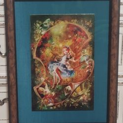 Alice In Wonderland Tile Art In Shadow Box 