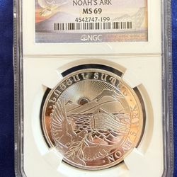 2016 1oz NGC MS69 ARMENIA NOAH’S ARK SILVER COIN 
