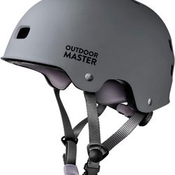OutdoorMaster Skateboard Cycling Helmet - Two Removable Liners Ventilation