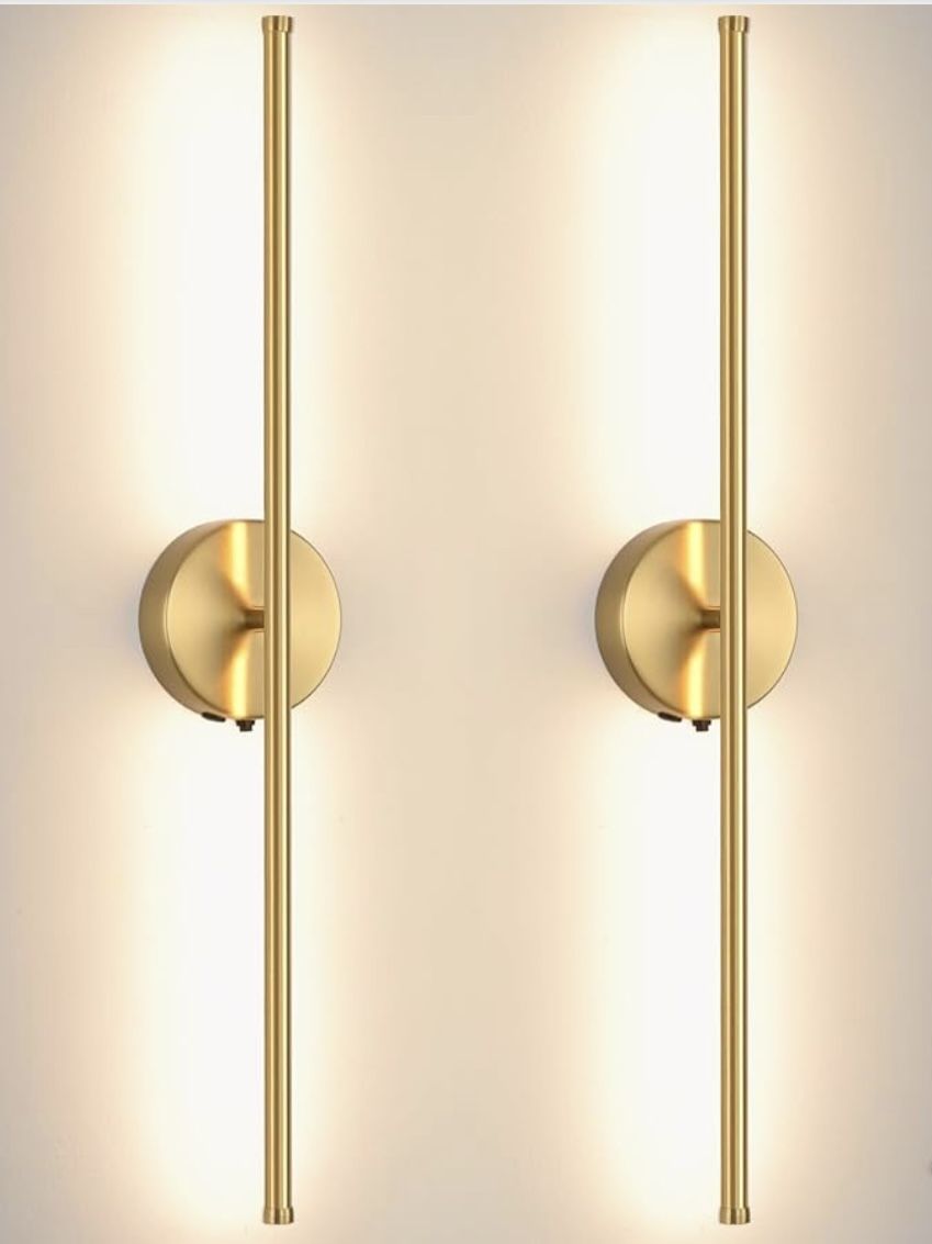 Set Of 2 Wall Sconce- Brass- New In Box