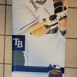 5' Canvas Tampa Bay Rays Budweiser  Advertisement Bar Baseball Poster