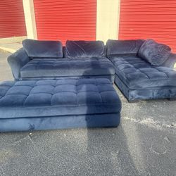 Super Nice Comfy Blue Sectional L Couch 🔥🔥