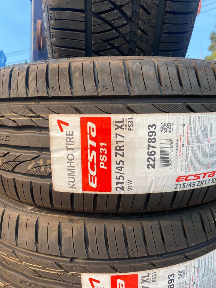 215/45R17 kumho tire ECSTA PS31 - 4 NEW Tires 4 Llantas NUEVAS
