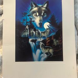 Wolf Foil Art 8 X 10
