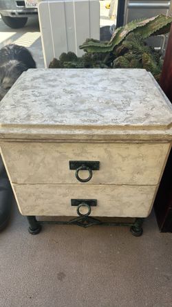 Elegant textured side table 24”x24”