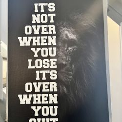 Lion Canvas Encouraging Words 