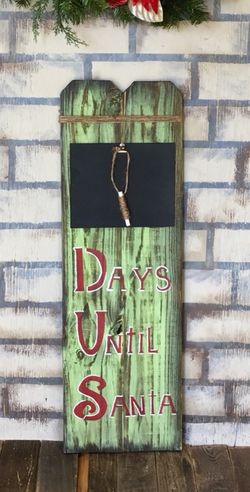 Handcrafted rustic wood Christmas signs