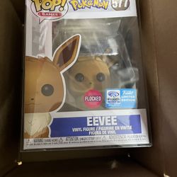 Eevee Wondercon 577 Flocked Pokemon Funko Pop