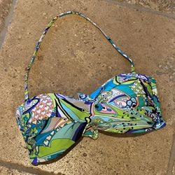 NWOT~TRINA TURK Women Multicolor Pattern Padded Bikini Top Size 6