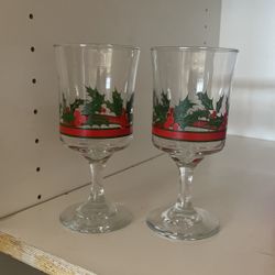 Antique wine glasses