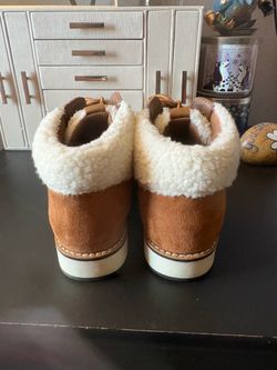 Shearling-Lined Suede Ankle Boots