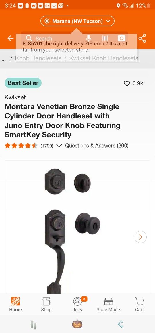 Kwikset
Montara Venetian Bronze Lock