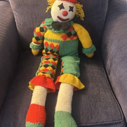 Homemade Knitted / Crocheted Clown 