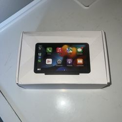 Portable 7 Inch CarPlay Dashboard Screen with Suction Mount - Supports Apple CarPlay & Android Auto