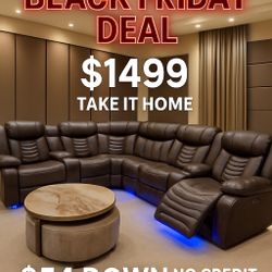 Power Reclining Sectional In Stock For Fast Delivery 