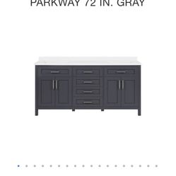 72 Inch Bathroom Vanity Gray