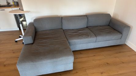 Grey west elm sectional