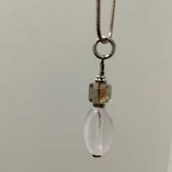 Beautiful Crystal Pendant 925 Sterling Silver