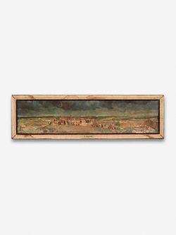 Vintage Framed "The Crucifixion" Panoramic Religious Print, c.1960's - Delivery Available