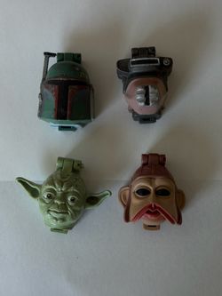 Star Wars Character Head Clips Lot of 4