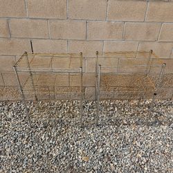 2 Metal Shelf Units