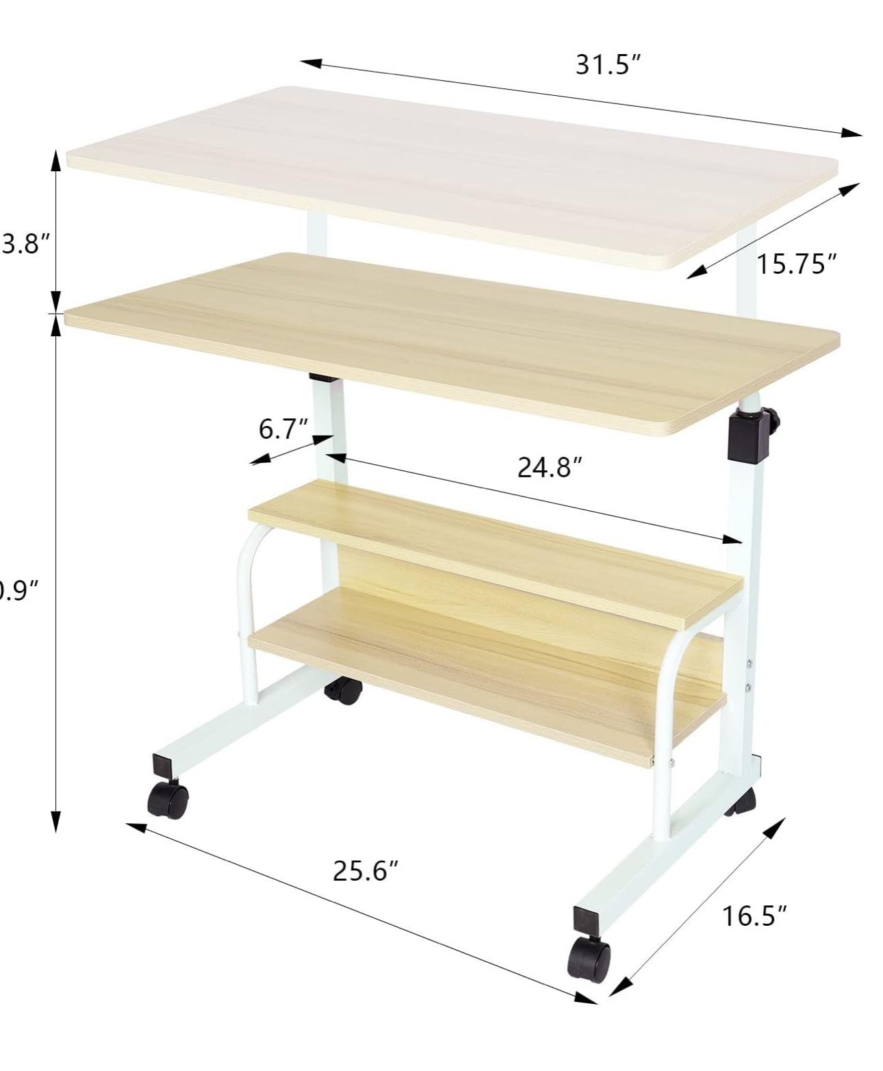 ROLLING COMPUTER DESK- $50