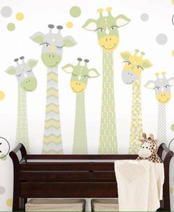NURSERY WALL ART DECALS REUSABLE