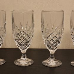 GODINGER SHANNON DUBLIN 14 OZ CRYSTAL ICED BEVERAGE GLASSES - NEW [OPEN BOX]