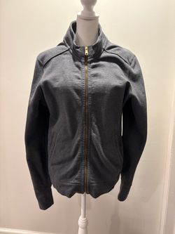 Dark Gray American Giant Women’s Moto Full Zip Jacket Size XL