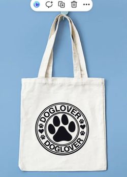 🐾 Dog Lover Cotton Canvas Totes + Matching Shirts Available 🐾