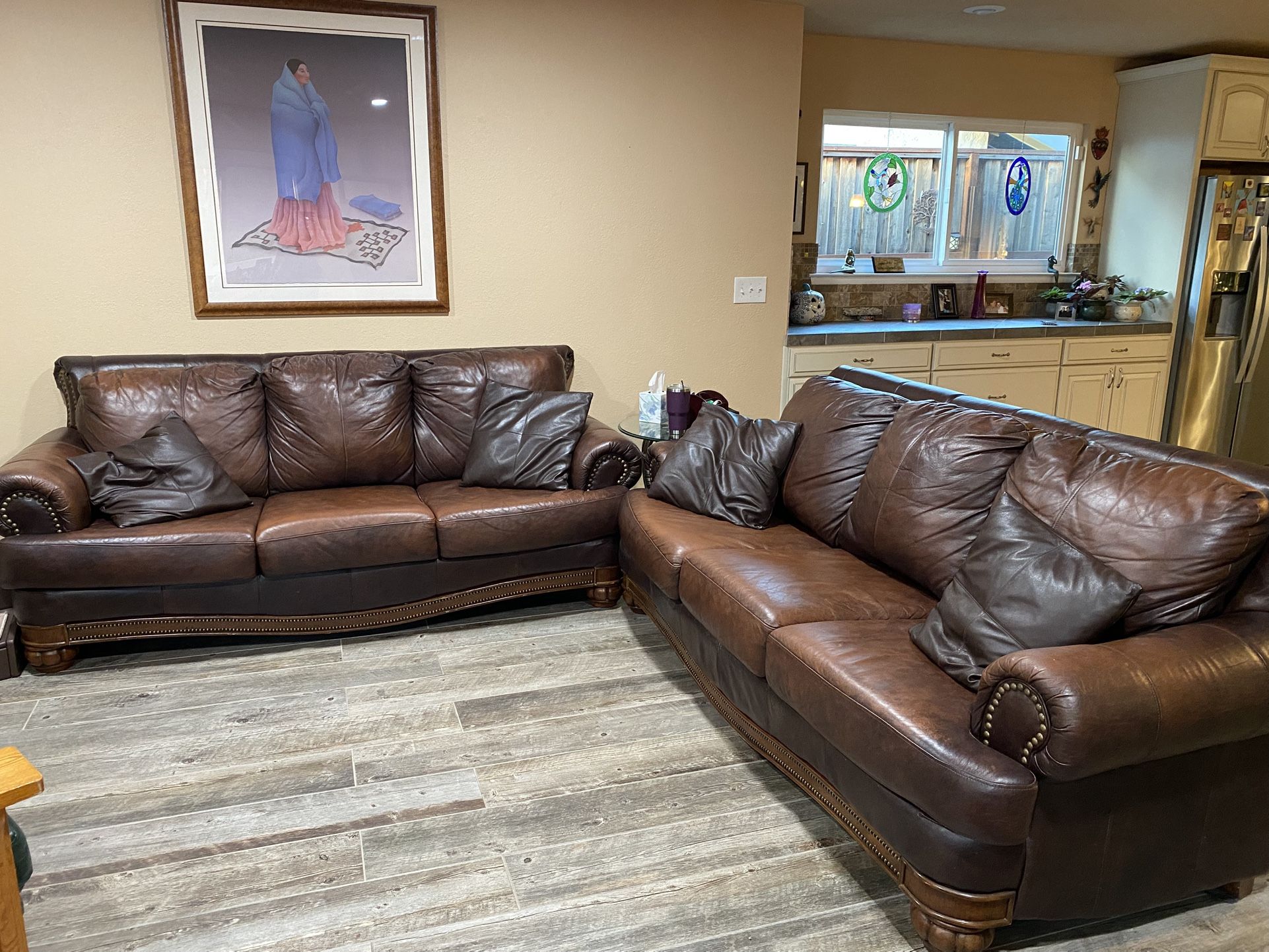 2 X 86 In Full Size Leather Couches