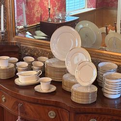 Lenox Eternal Ivory Gold 73 Piece Dinner China Set for twelve and More