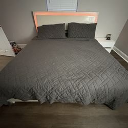 King Bed, Mattress, Frame,Night Stand And Dresser. 