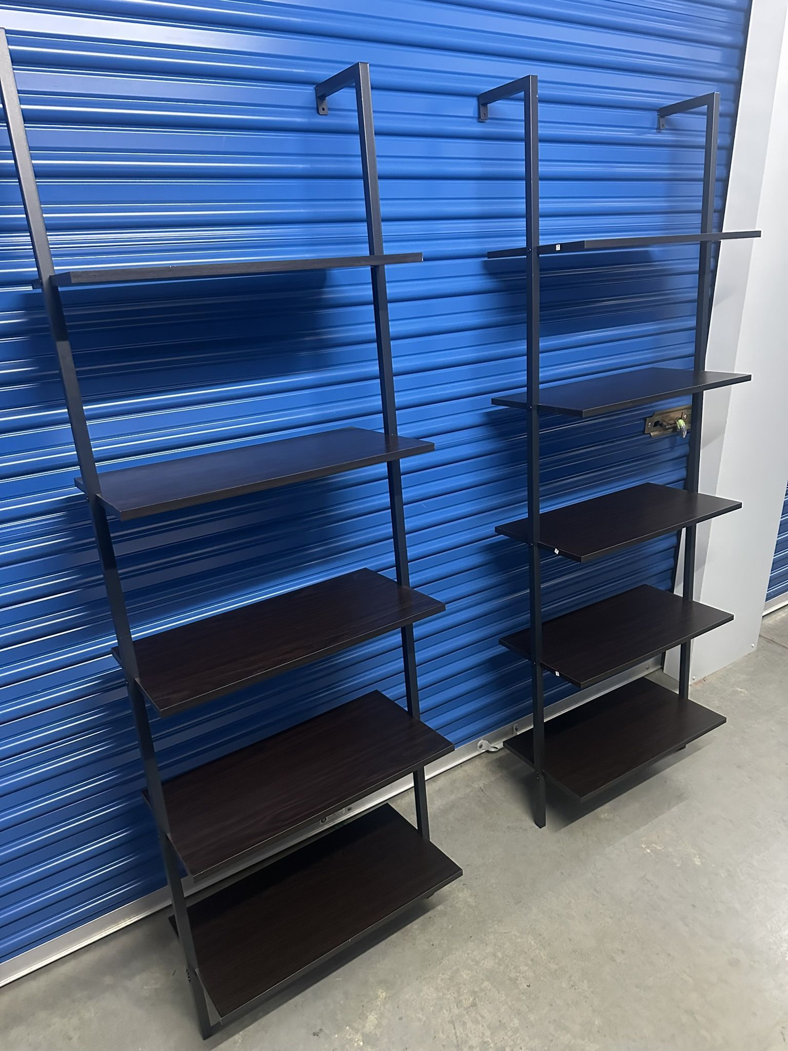 Metal And Wood Ladder Shelves
