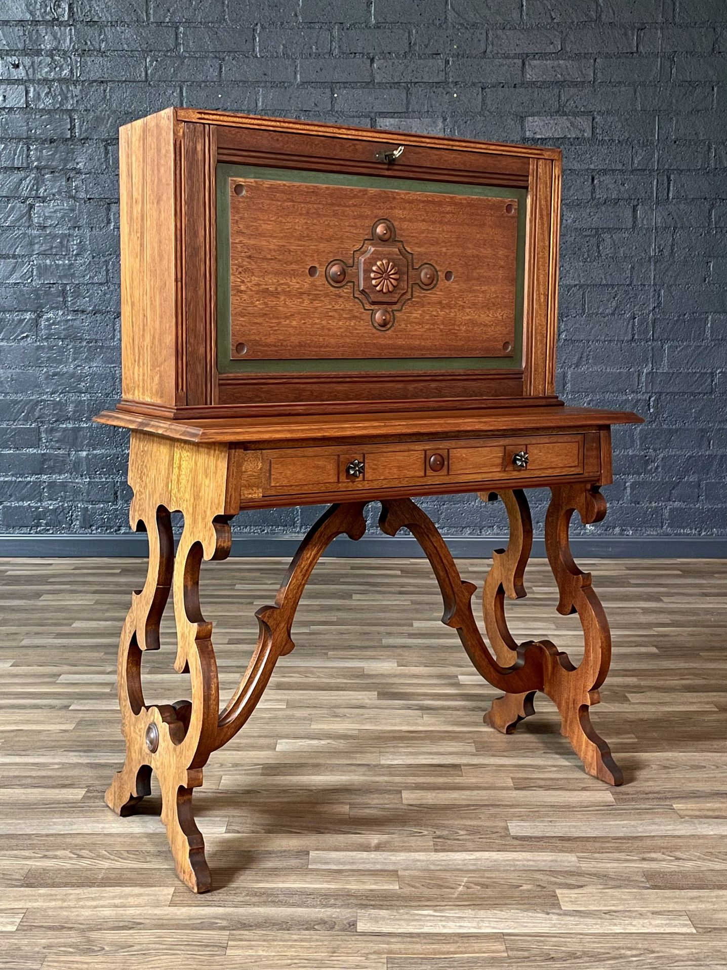 Antique American Victorian Secretary Desk w/ Drop Front, c.1920's - Delivery Available