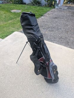 Left handed golf clubs with bag