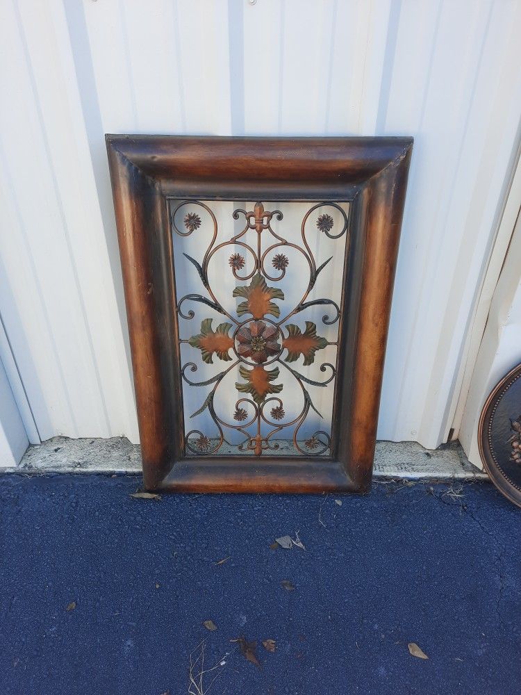 Beautiful Metal Wall Art Brown And Green