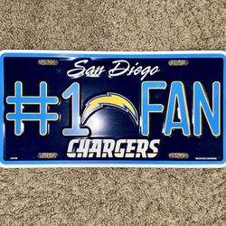 Vintage San Diego Chargers License Plate