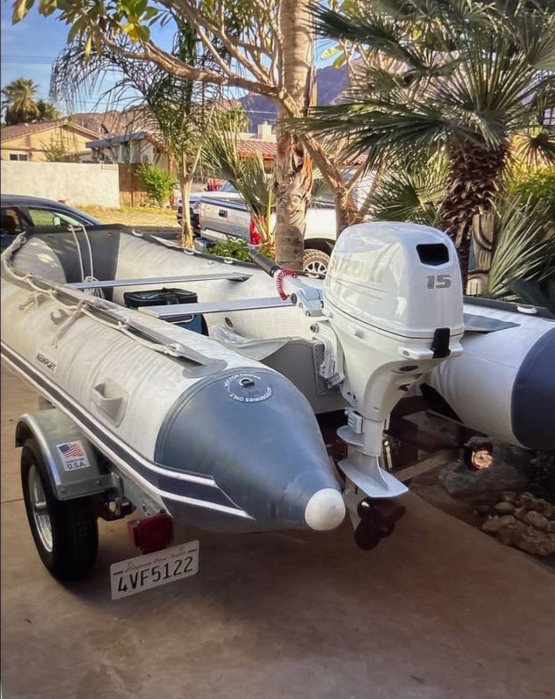 Inflatable Newport Boat + Suzuki Motor & Trailer