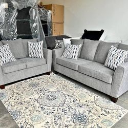 Grey Sofa + Loveseat Set | Same Day Delivery $725