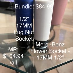 17mm Metric Sockets  - Mercedes-Benz Flower Pattern + Stndrd