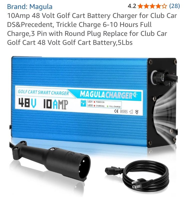 Golf Cart Battery Charger ( DS, Club Car , Presedent)