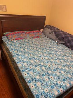 Bed with mattress