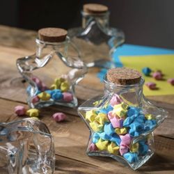 10oz Star Shaped Glass Favor Jars with Cork Stopper