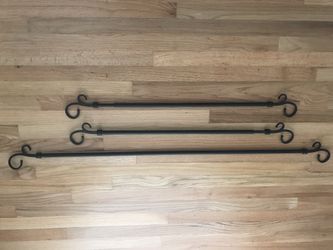 Black drapery rods